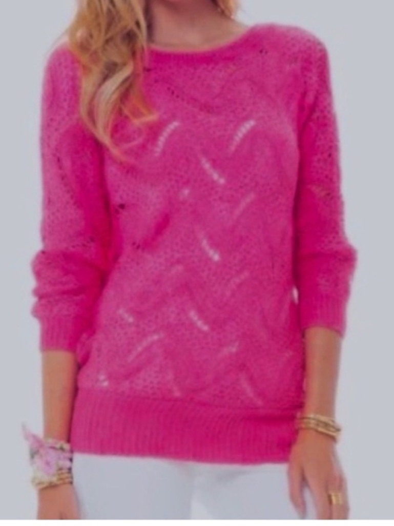 Nwot New Lilly Pulitzer Tunic Sweater Hot Pink Size M/L